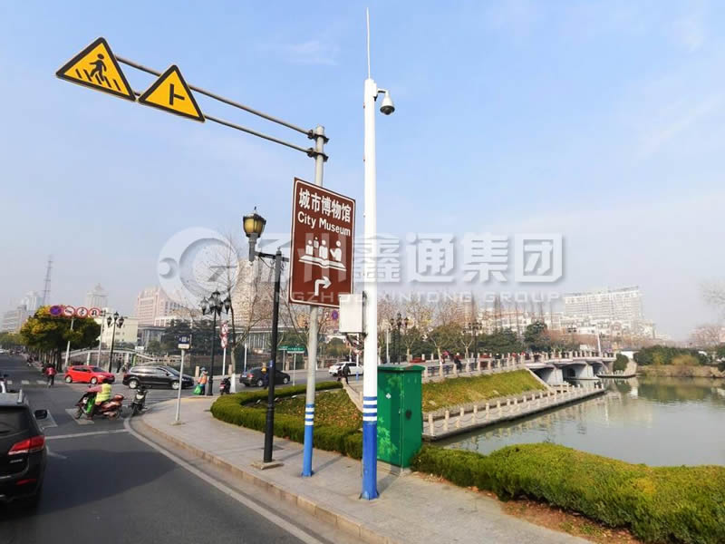 DJG-017，電子警察桿，監(jiān)控球機立桿